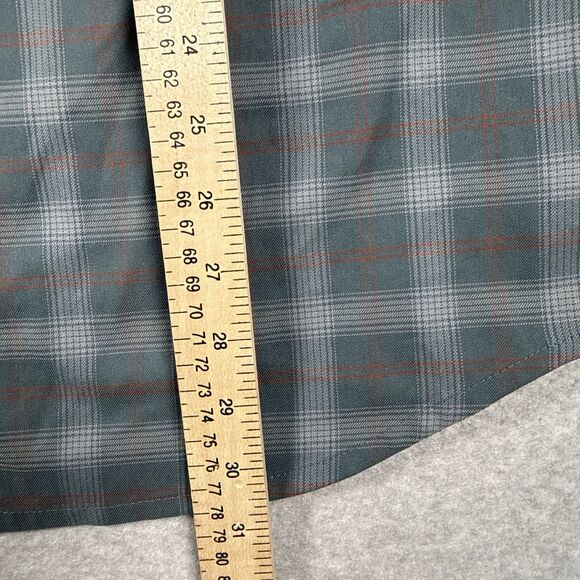 Columbia Flannel Shirt Men’s Blue Plaid Button Up Zip Pocket Casual Size XL - Picture 7 of 10